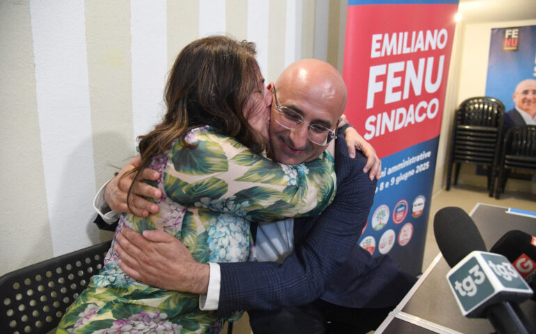 Alessandra Todde con Emiliano Fenu