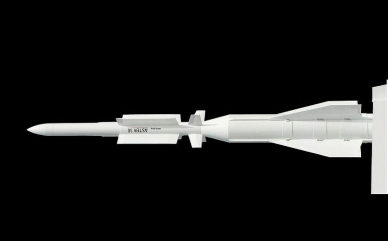 Un missile Aster simile a quello disperso