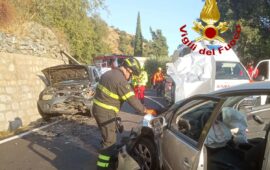 Scontro frontale sulla SS198 nei pressi di Gairo Vecchio: due feriti, uno in gravi condizioni