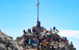 Manifestazione Pro Palestina a Punta La Marmora