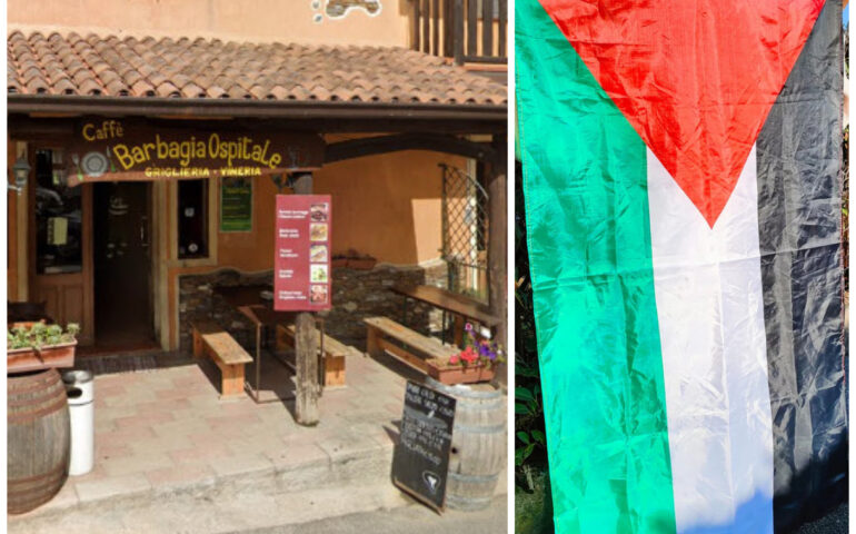 La bandiera palestinese a Belvì