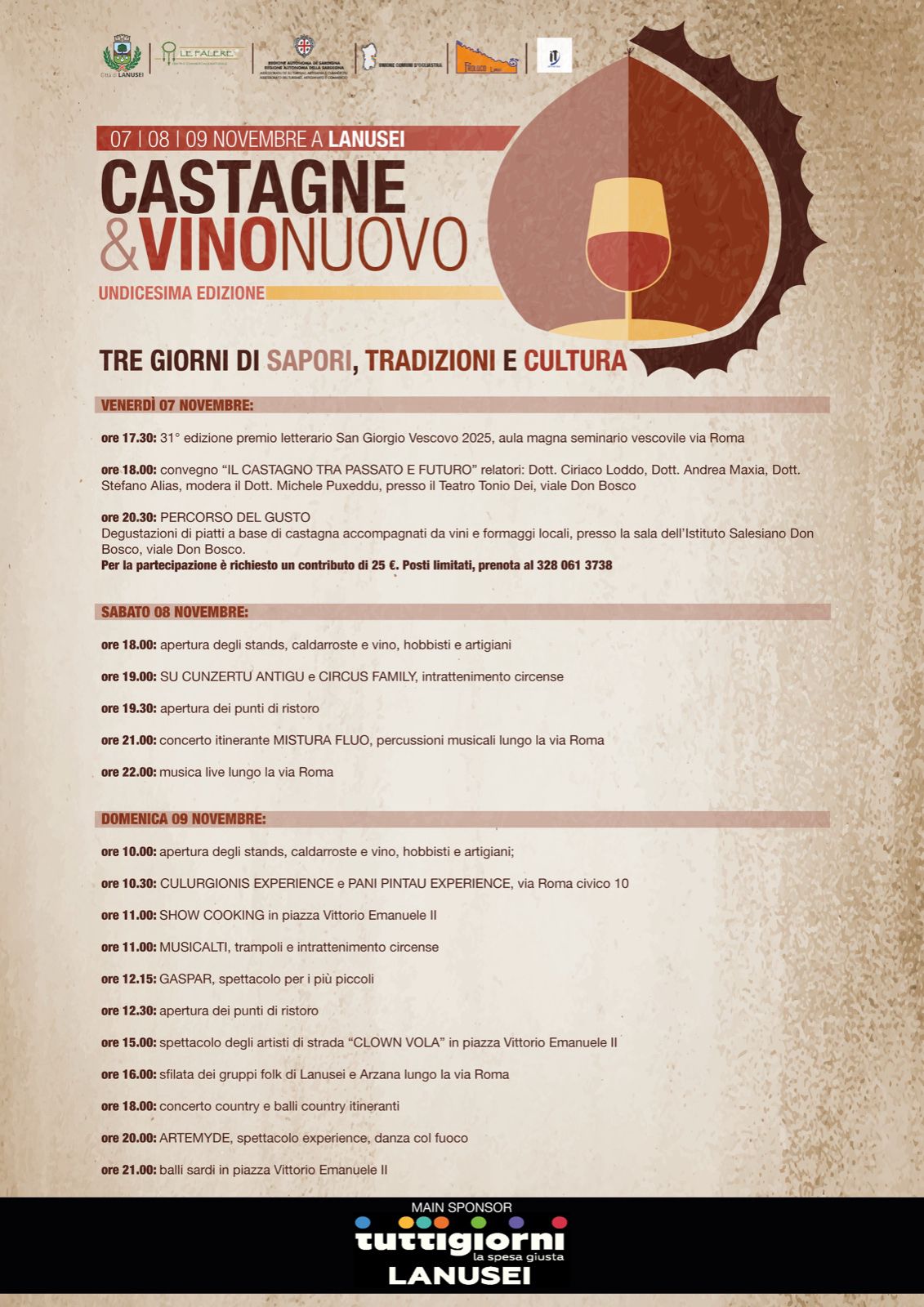 locandina sagra castagne vino lanusei