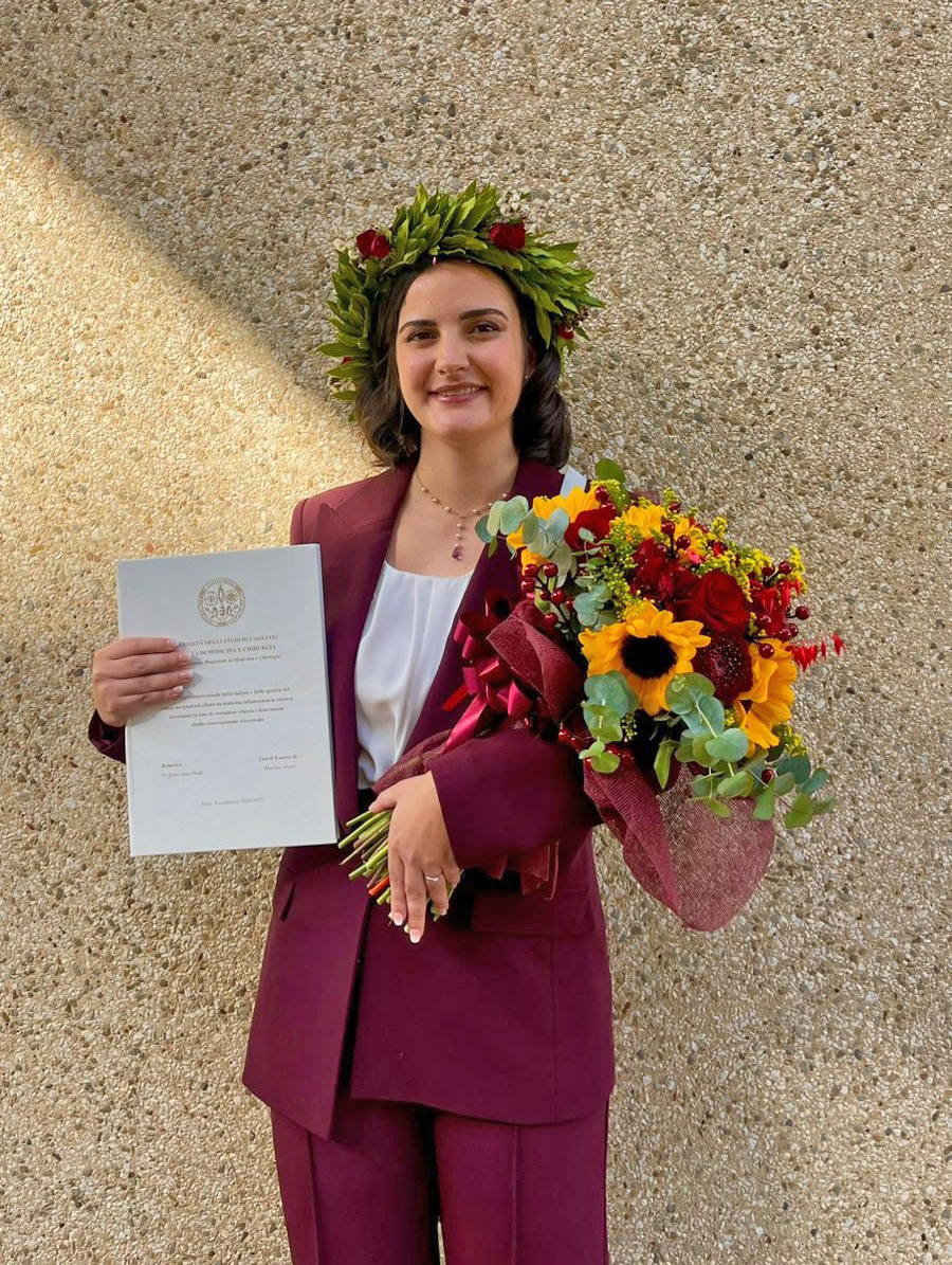 martina atzeni, laureata di baunei