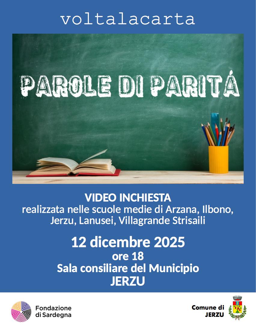 locandina Parole di parità Jerzu