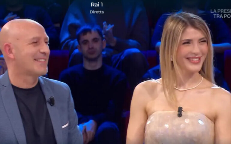 Sara con il padre ad Affari Tuoi