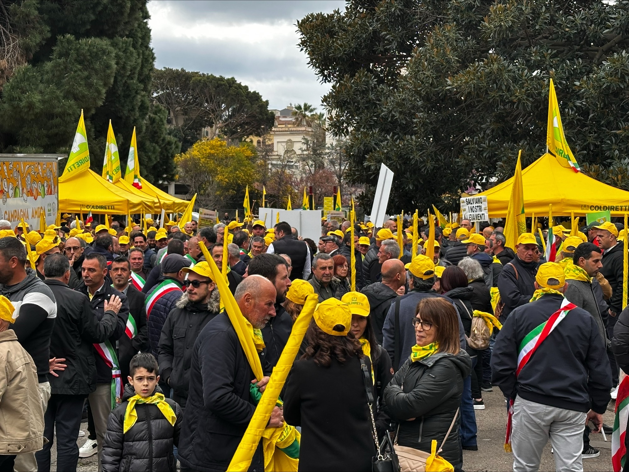 coldiretti agricoltori in protesta