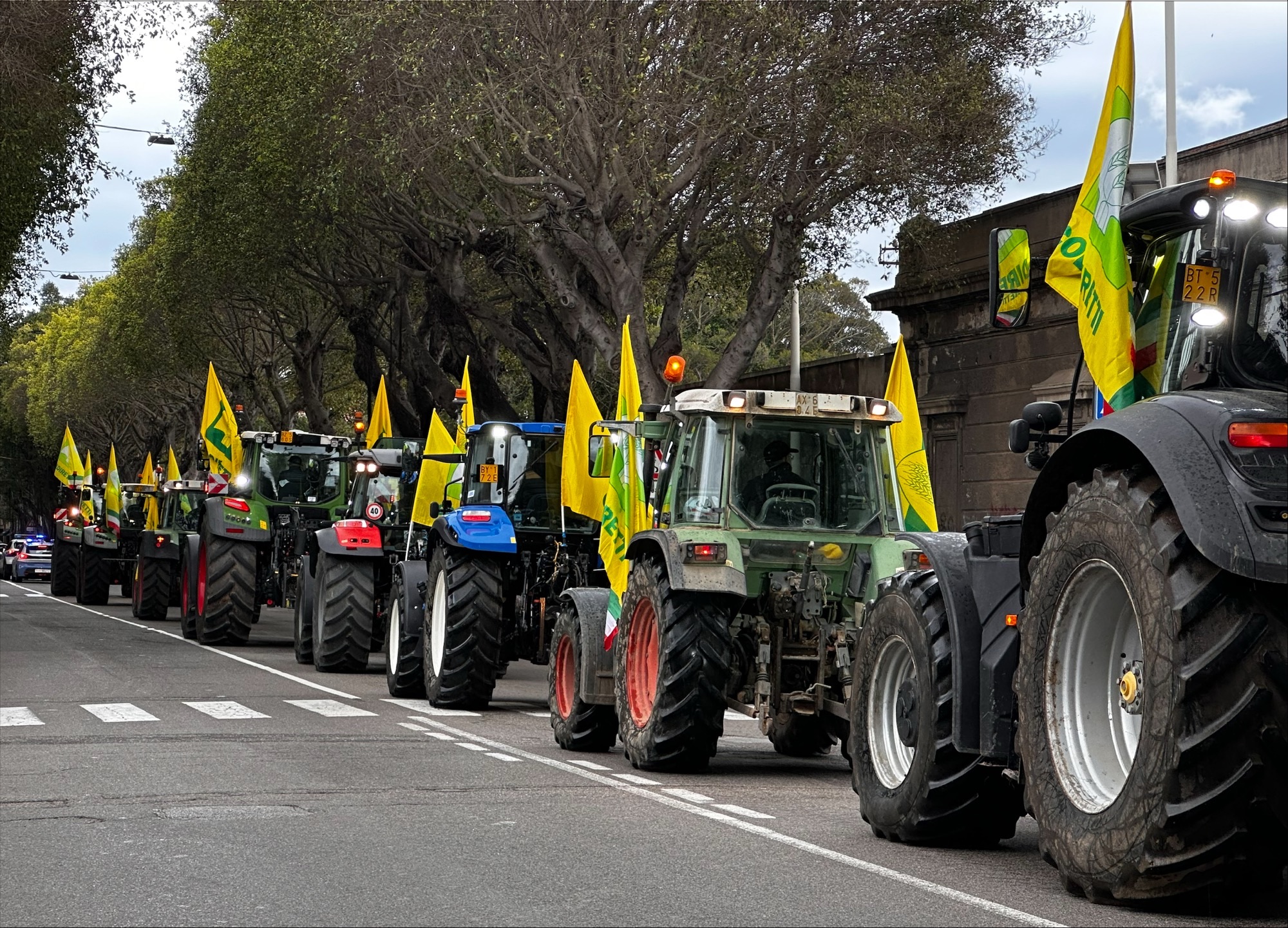 coldiretti agricoltori in protesta