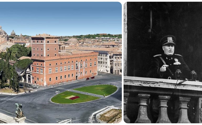 Lo sapevate? Dal balcone di Palazzo Venezia Mussolini annunciò l’ingresso dell’Italia in guerra