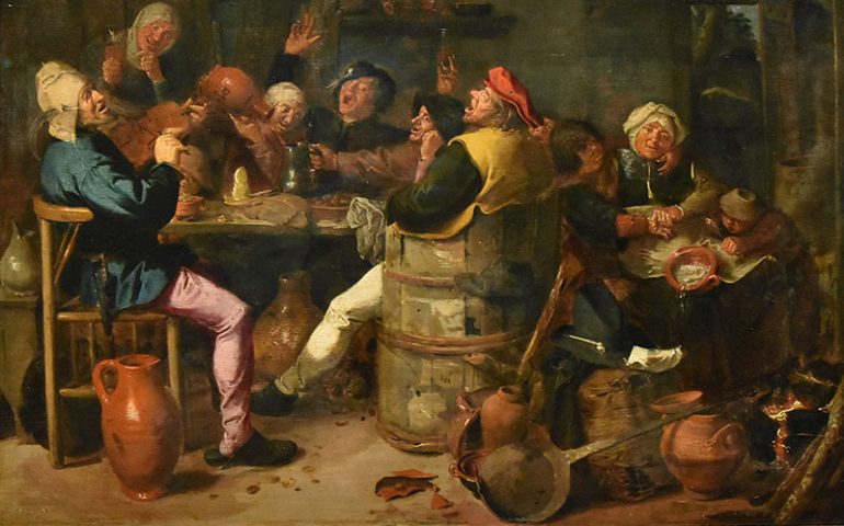 Un'osteria in un antico quadro di Adriaen Brouwer