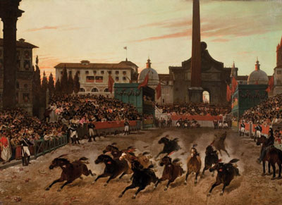 Lo sapevate? Sino al 1800 in piazza Navona si svolgevano anche delle corse di cavalli