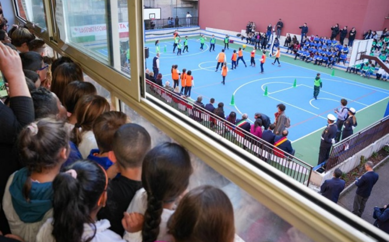 Torre Maura, inaugurato il campo polifunzionale dell’istituto di via Rugantino