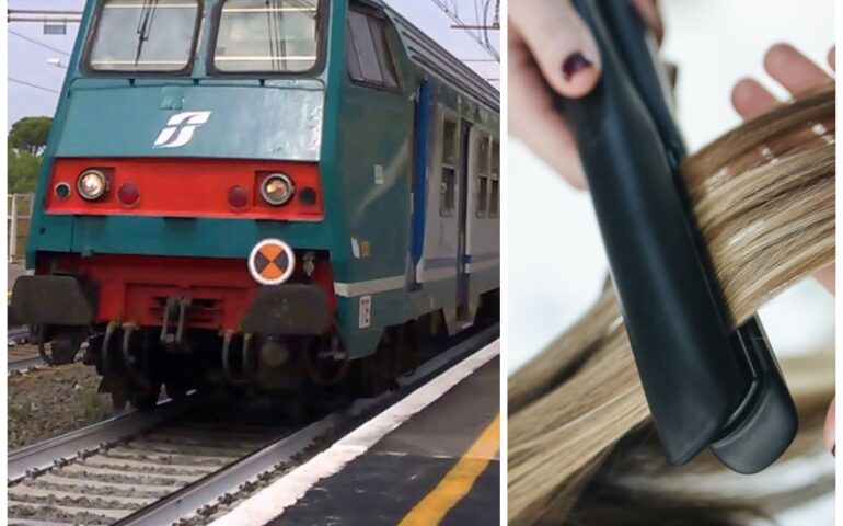 Accende la piastra per i capelli sul treno Pisa-Roma: il convoglio resta fermo sui binari