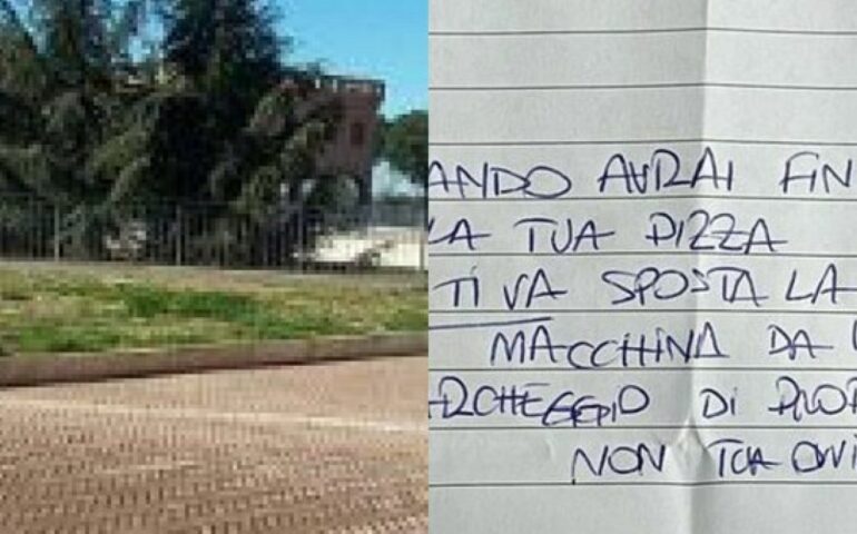 Una lezione di rispetto a Pomezia: biglietto sorprendente per un parcheggio scorretto