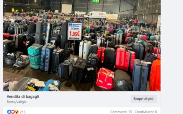 “Bagagli smarriti a Fiumicino in vendita a 2 euro”: la truffa sta circolando sui social, ma la realtà è ben diversa
