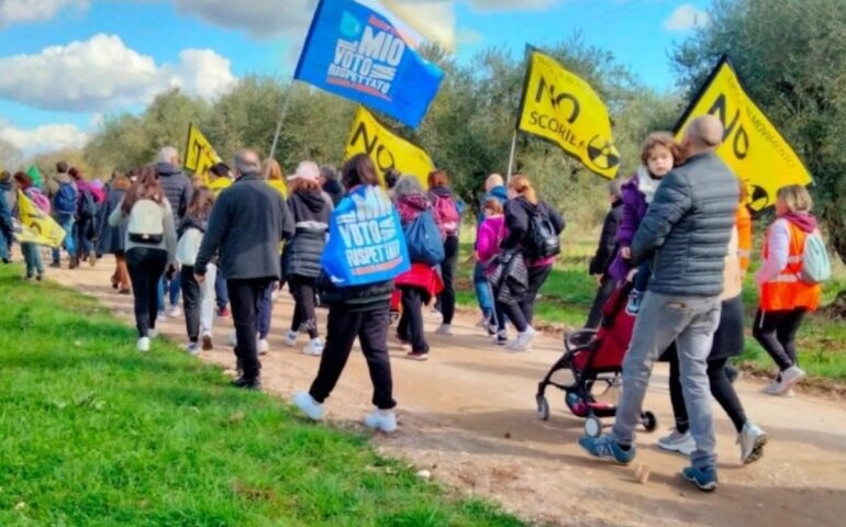 Protesta a Viterbo: duemila manifestanti contro il deposito di scorie nucleari