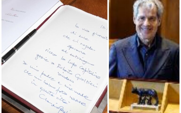 Consegnata a Claudio Baglioni la Lupa Capitolina