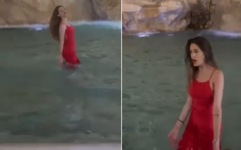Asia Gianese si tuffa nella Fontana di Trevi: multa di 450 euro e polemica sui social