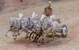 Una ricostruzione dei giochi dei gladiatori