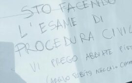 Il biglietto lasciato dal giovane