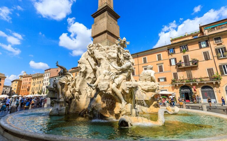 La fontana dei Quattro Fiumi