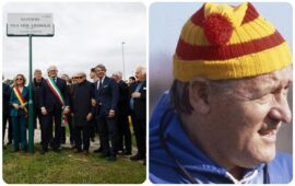 Il giardino dedicato a Liedholm (foto As Roma)