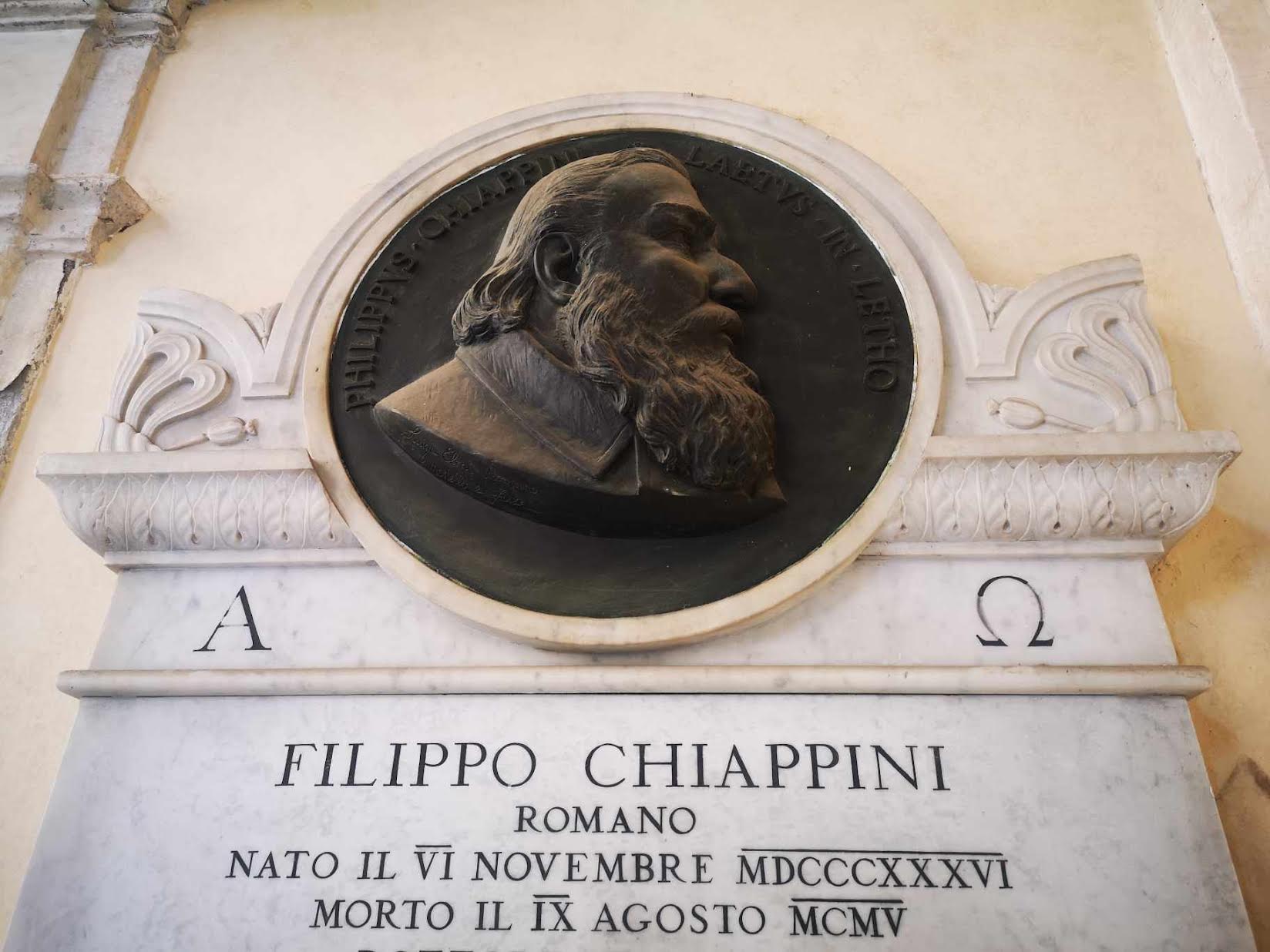 La lapide di Filippo Chiappini