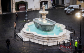 Una delle fontane restaurate