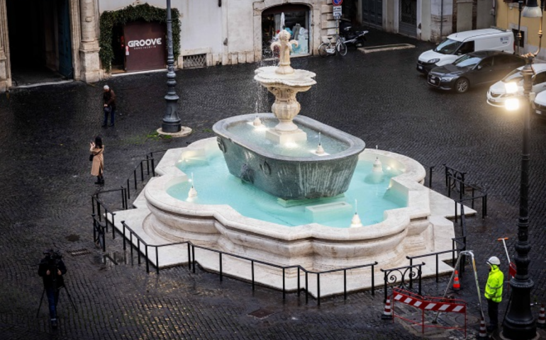 Una delle fontane restaurate