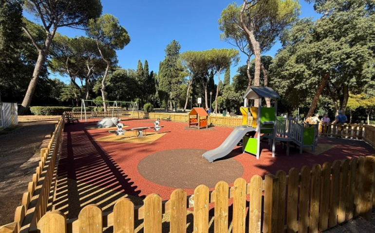 La nuova area ludica nel parco degli Scipioni