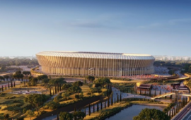 Il render dello stadio