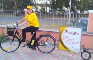 Tortolì publitzidade “birde” cun is Pubblibike