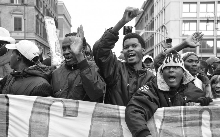 manifestazione migranti