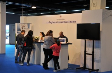 lo stand della regione alla fiera