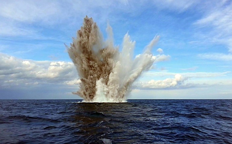 Rinvenuto ordigno bellico a Porto Corallo. La capitaneria di Arbatax interdice l’area per il brillamento