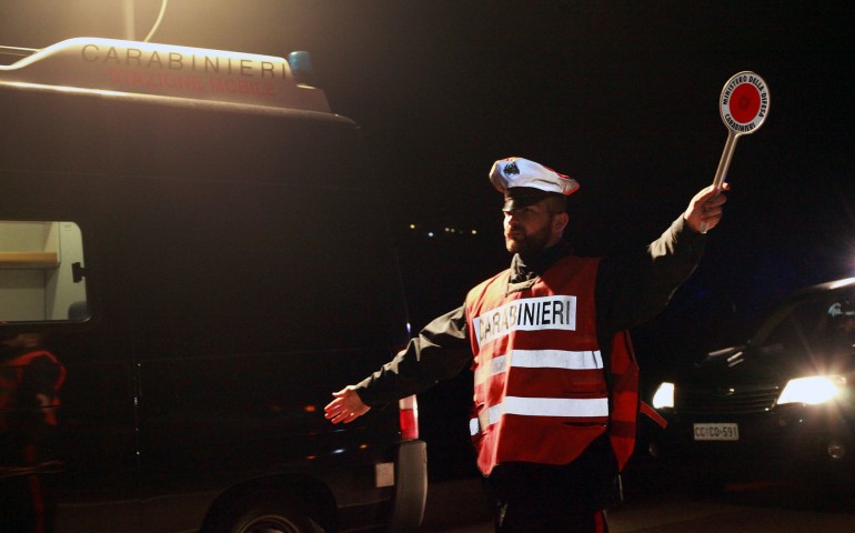 Posto di blocco Cardedu - Carabinieri stazione di Jerzu - Foto di Paolo Pigliacampo