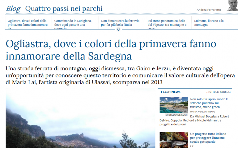 la stampa, articolo ogliastra