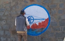 Il restauro dei murales al Porto di Arbatax