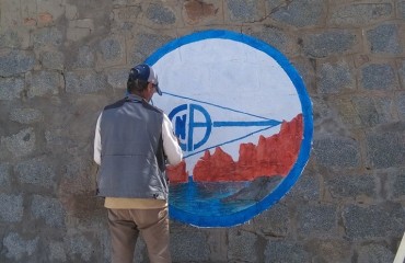 Il restauro dei murales al Porto di Arbatax