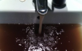L'acqua di Tortolì, ieri pomeriggio