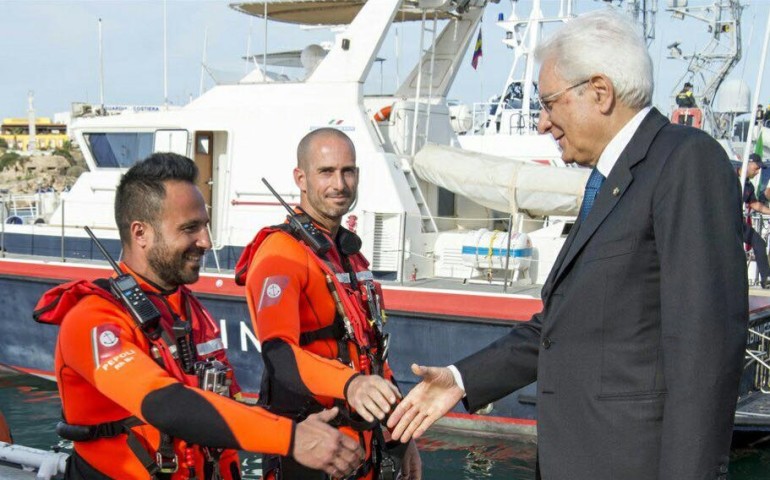 Matteo Gregorio col presidente Sergio Mattarella