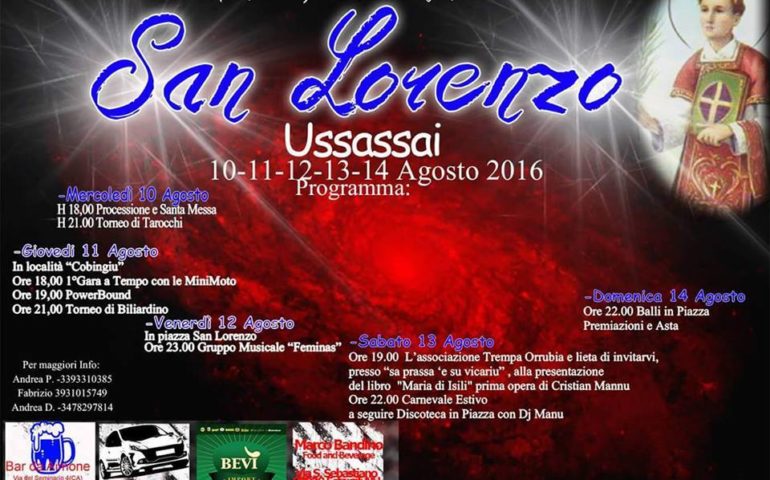 Ussassai festeggia dal 10 al 14 agosto San Lorenzo