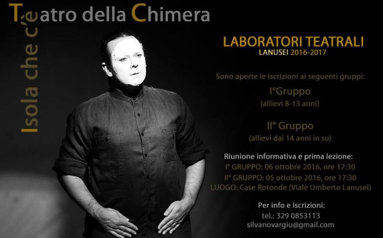 Teatro della Chimera, a Lanusei ripartono i corsi di recitazione di Silvano Vargiu
