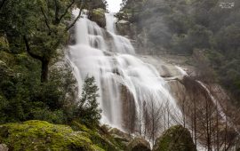la Cascata Sothai di Villagrande durante le recenti piogge.