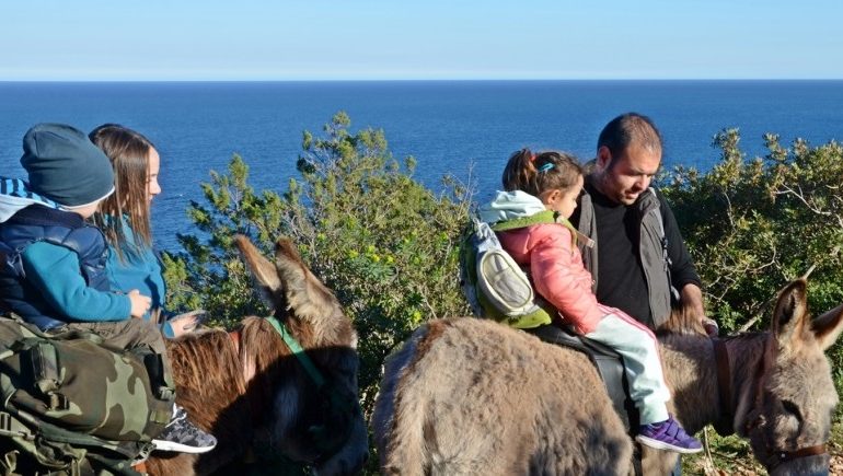 Un nuovo modo di vivere la natura ed esplorare il territorio: il trekkking per bimbi in sella agli asinelli