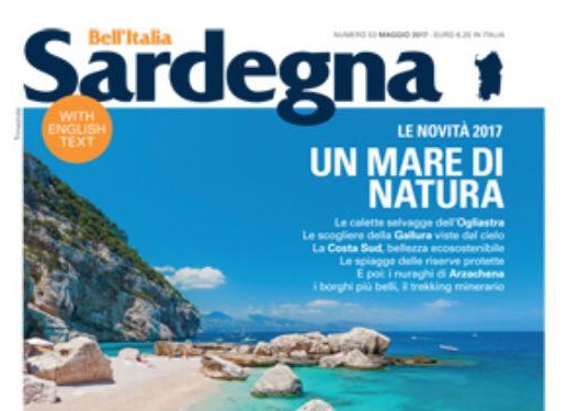 Cala Mariolu sulla copertina del mensile «Bell’Italia»