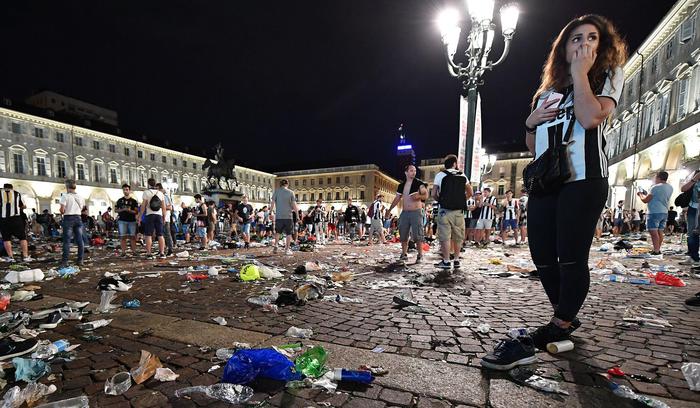 Piazza San Carlo (foto Ansa)