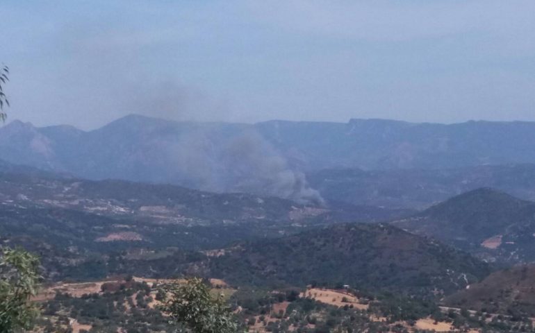 Ancora fiamme in Ogliastra. Uomini e mezzi antincendio in azione tra Arzana e Villagrande