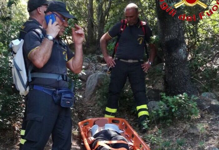 Cardedu, turista cade a Monte Orrubiu soccorsa dai Vigili del Fuoco di Lanusei