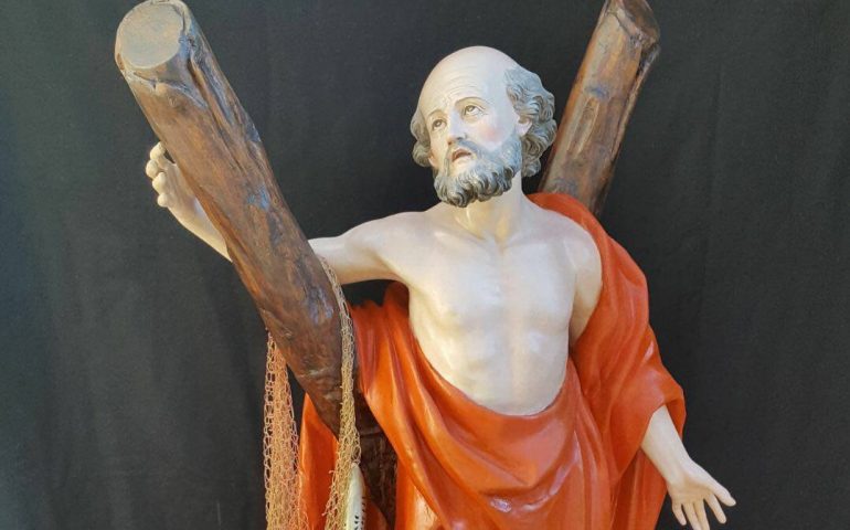 Completato il restauro della statua di Sant’Andrea Apostolo, Patrono di Tortolì