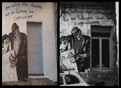 Villagrande, il restauro dei murales offre un tuffo emozionante negli anni 70-80